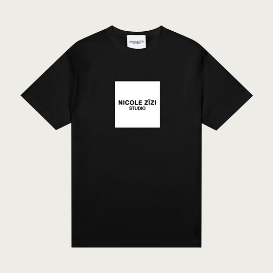 Black Cotton Box Logo T-Shirt