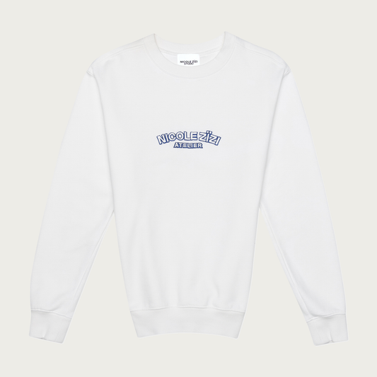 Organic Cotton White Atelier Sweatshirt