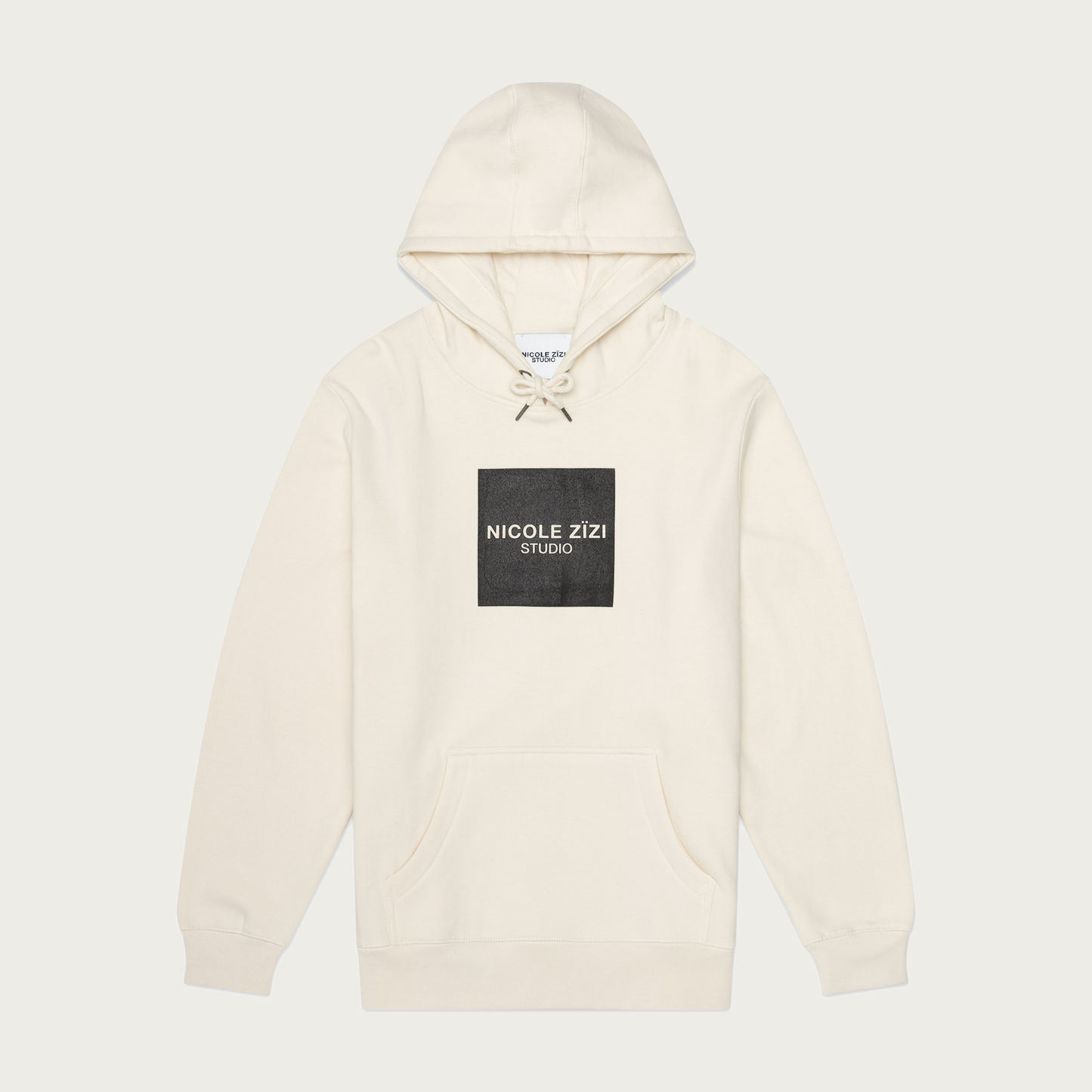 Organic Cotton Natural Box Logo Hooded Sweatshirt