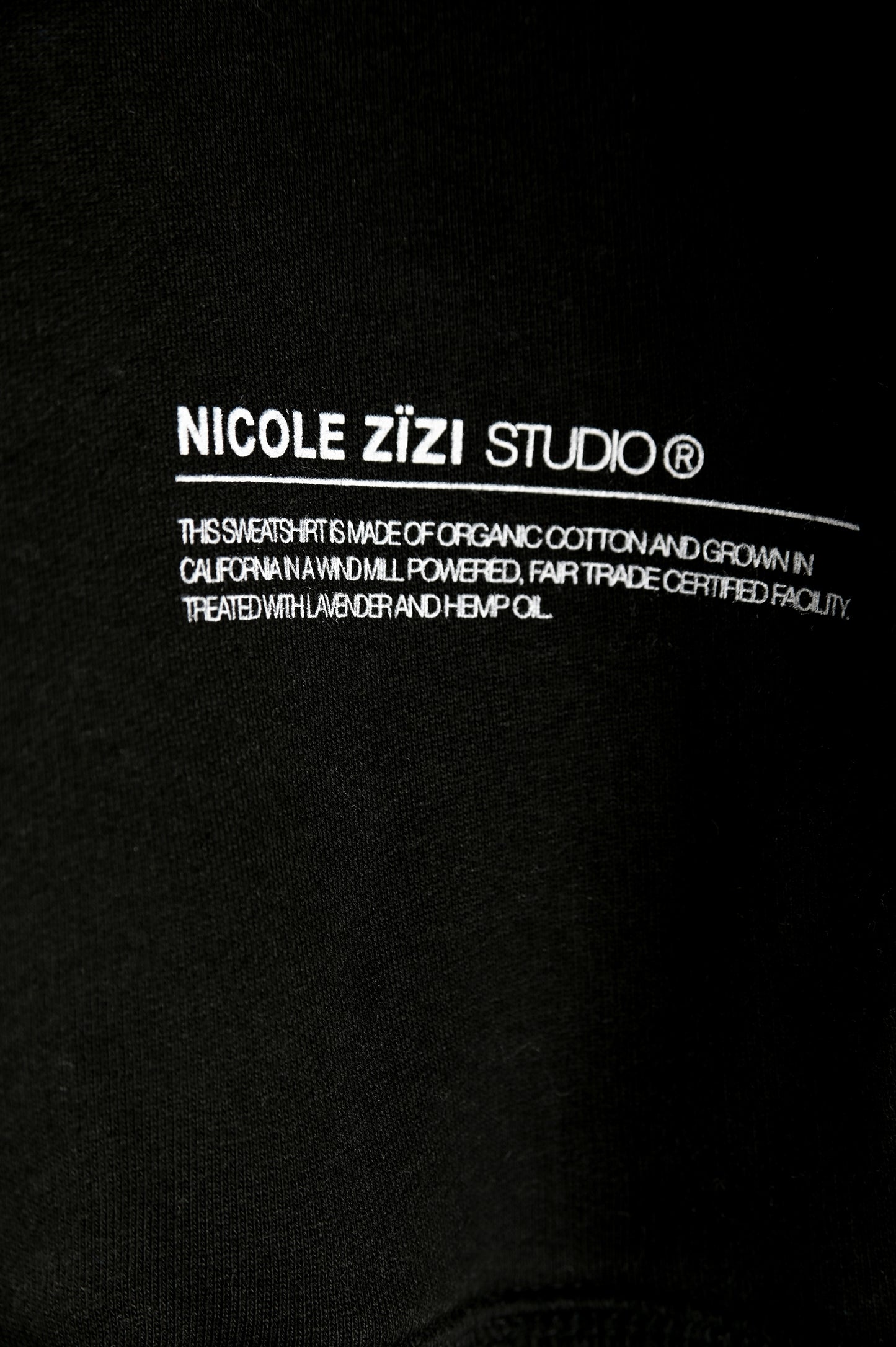 Organic Cotton Black Box Logo Hooded Sweatshirt