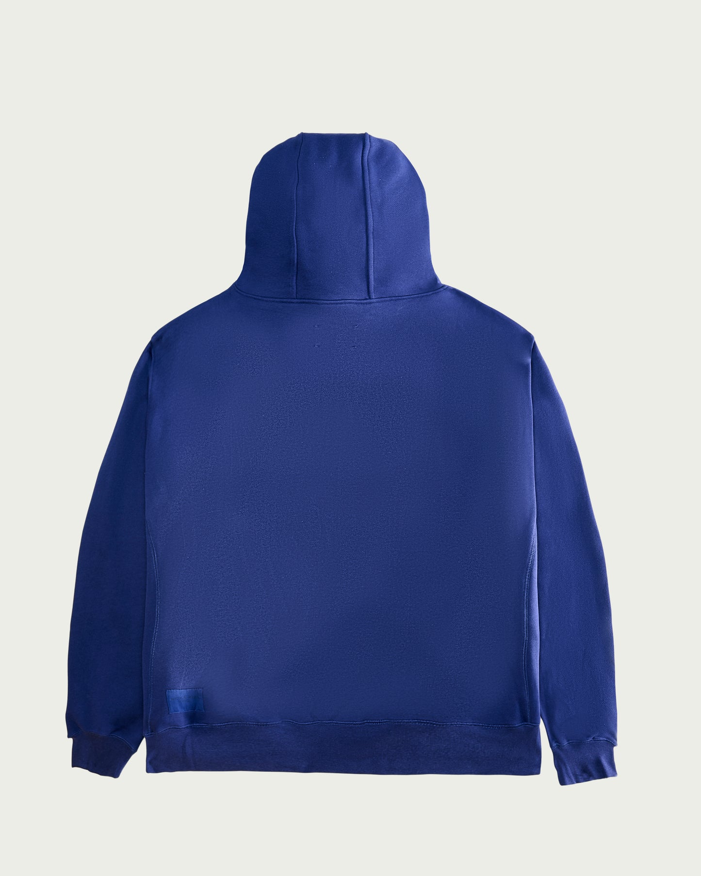 Cotton Blue Asymmetrical Zip Hooded Sweatshirt