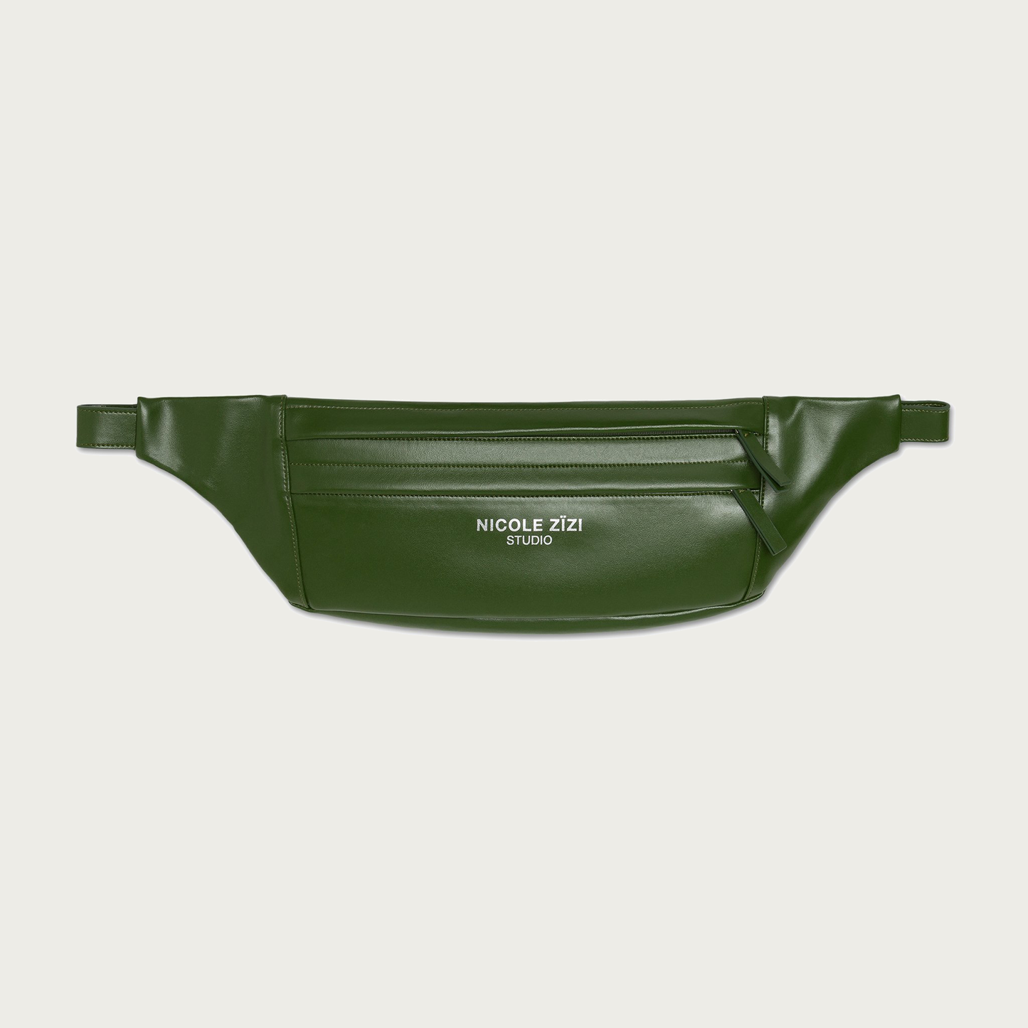 Green Cactus Leather Crossbody Belt Bag