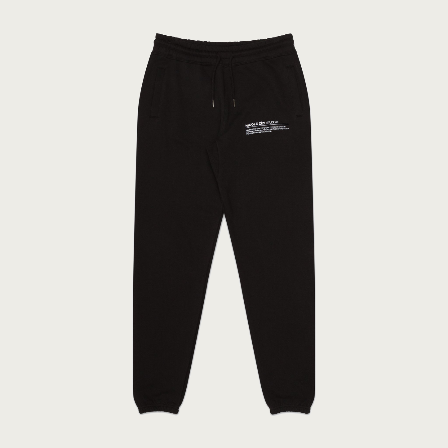 Organic Cotton Black Logo Sweatpants