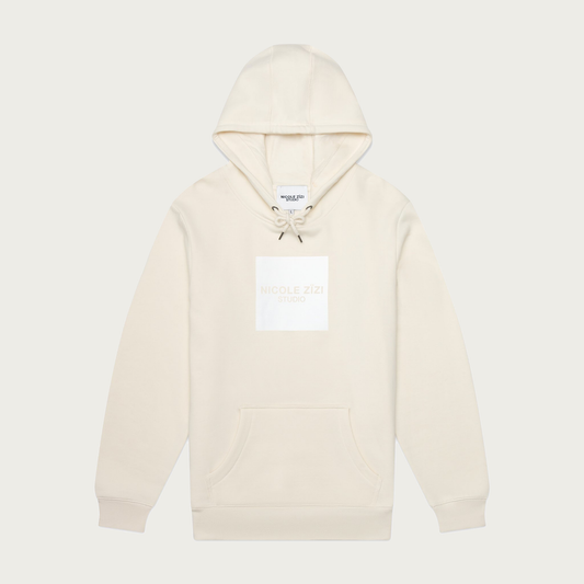 Organic Cotton Natural Box Logo Hooded Sweatshirt