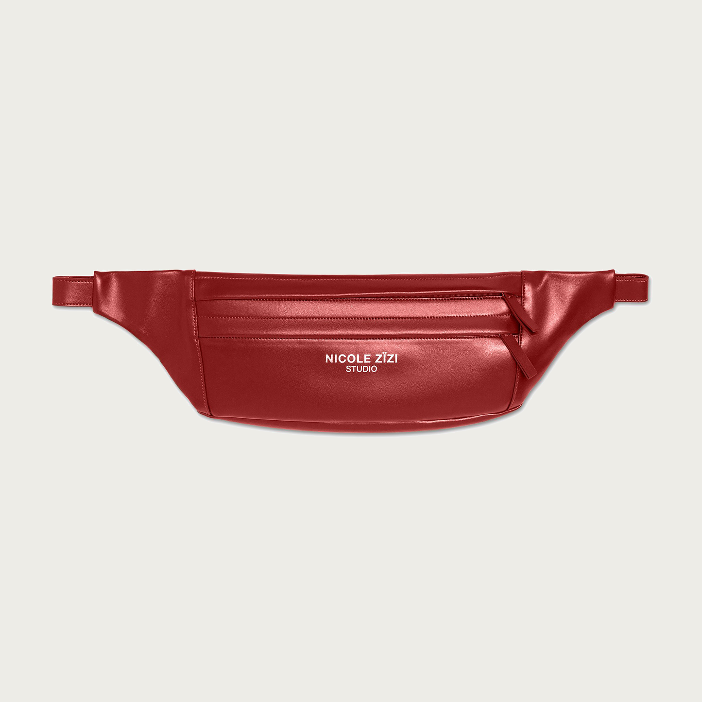 Red Cactus Leather Crossbody Belt Bag