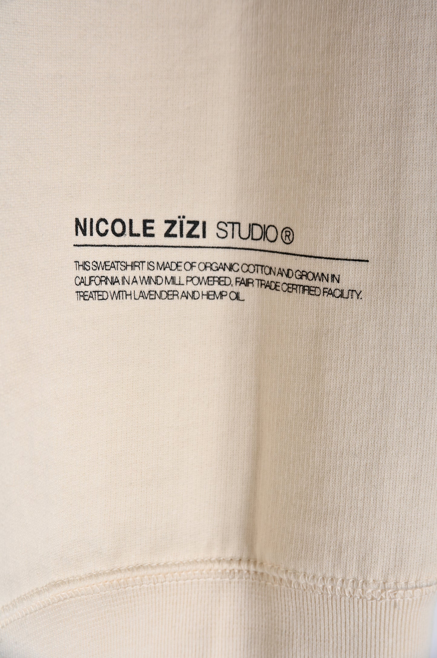 Organic Cotton Natural Box Logo Hooded Sweatshirt